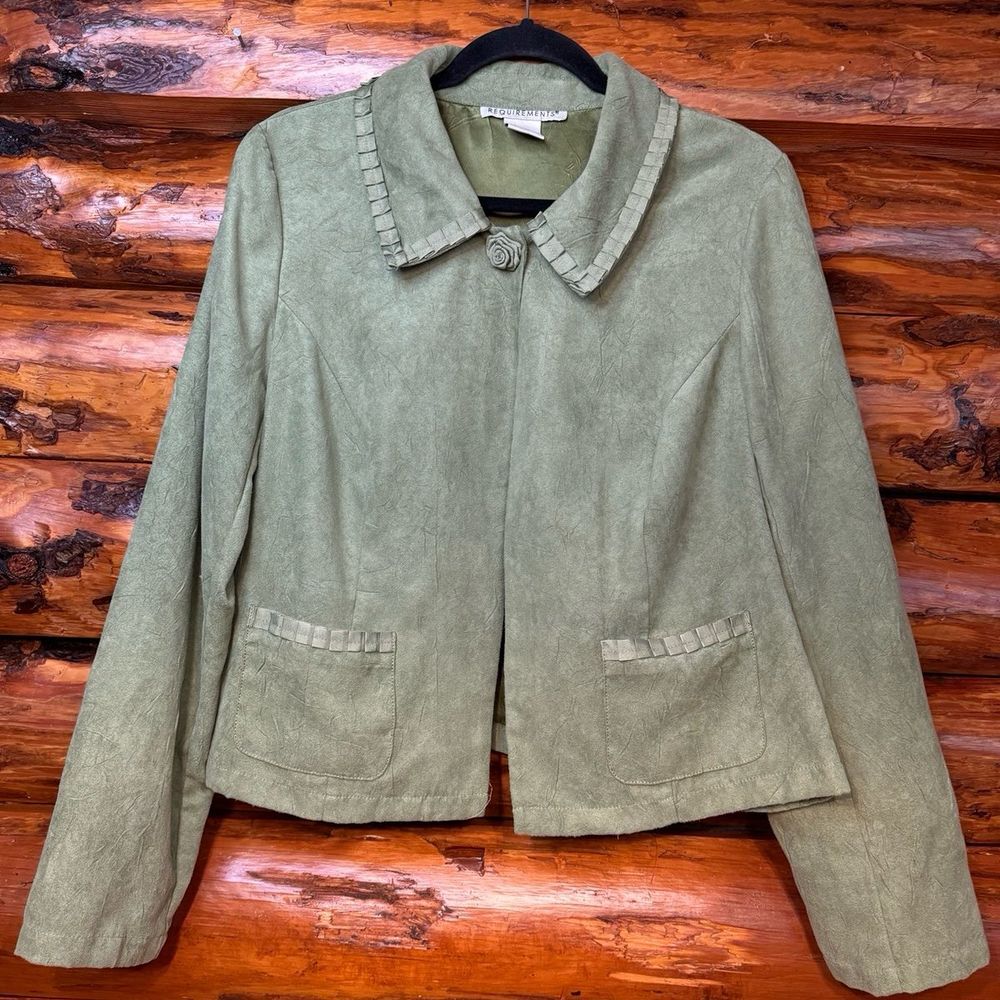 Requirements Olive Green‎ Blazer/Jacket Size Large